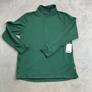 Feat Unisex Hunter Green Roam 1/4 Zip Pullover Size XL New